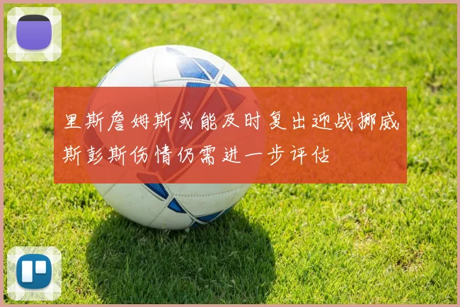 里斯詹姆斯或能及时复出迎战挪威斯彭斯伤情仍需进一步评估
